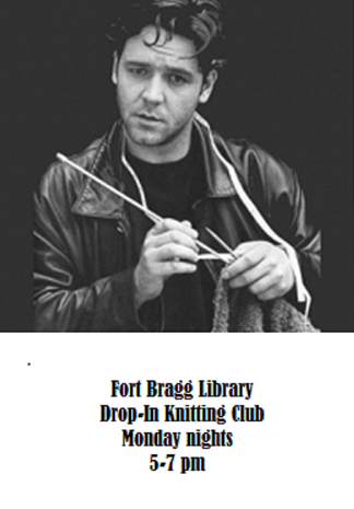 Drop-In Knitting Club flyer