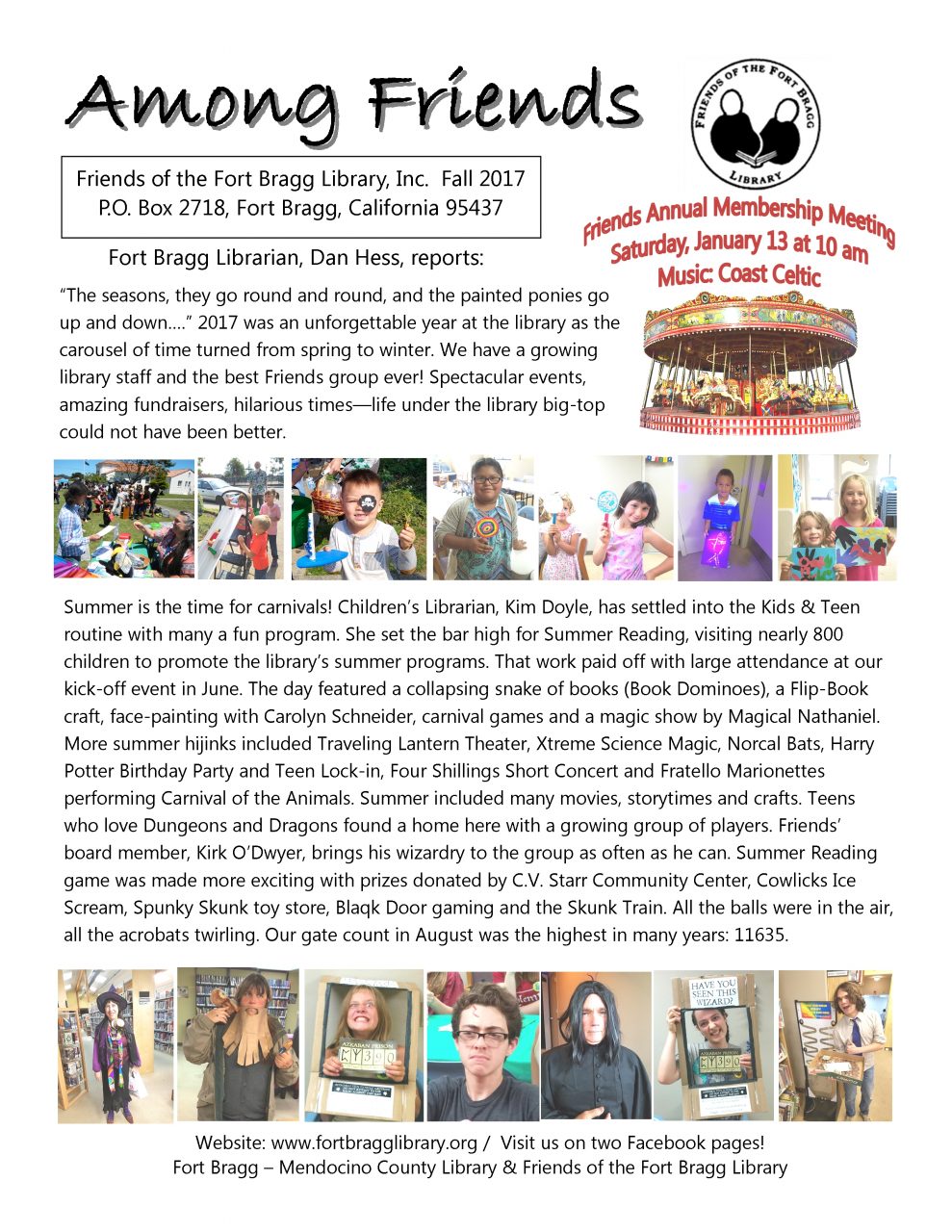 Among Friends Newsletter - Fall 2017