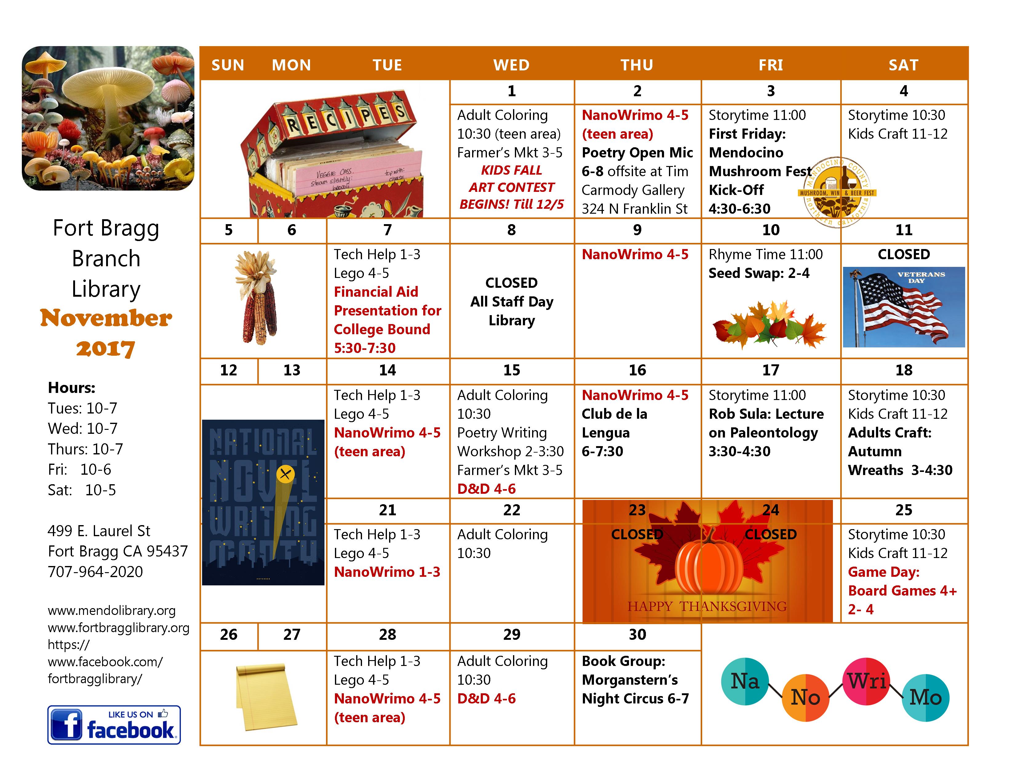 november-calendar-of-events-fort-bragg-library