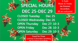 December Holiday Hours