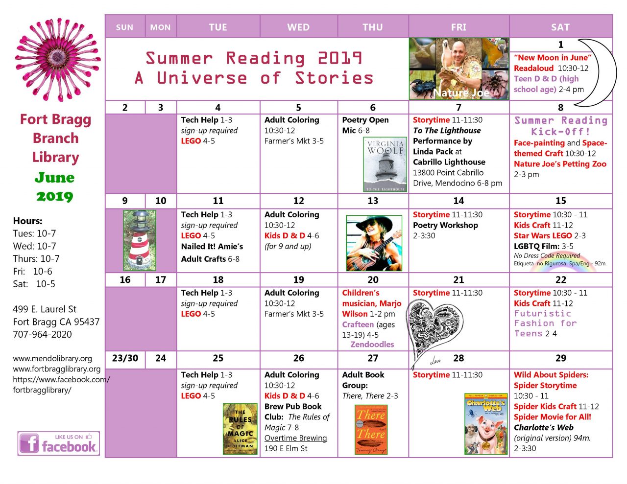 June 2019 Calendar of Events - Fort Bragg Library