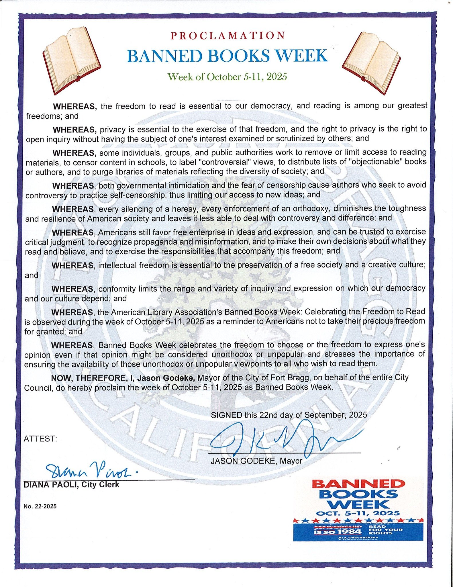 Banned Books Proclamation 2025